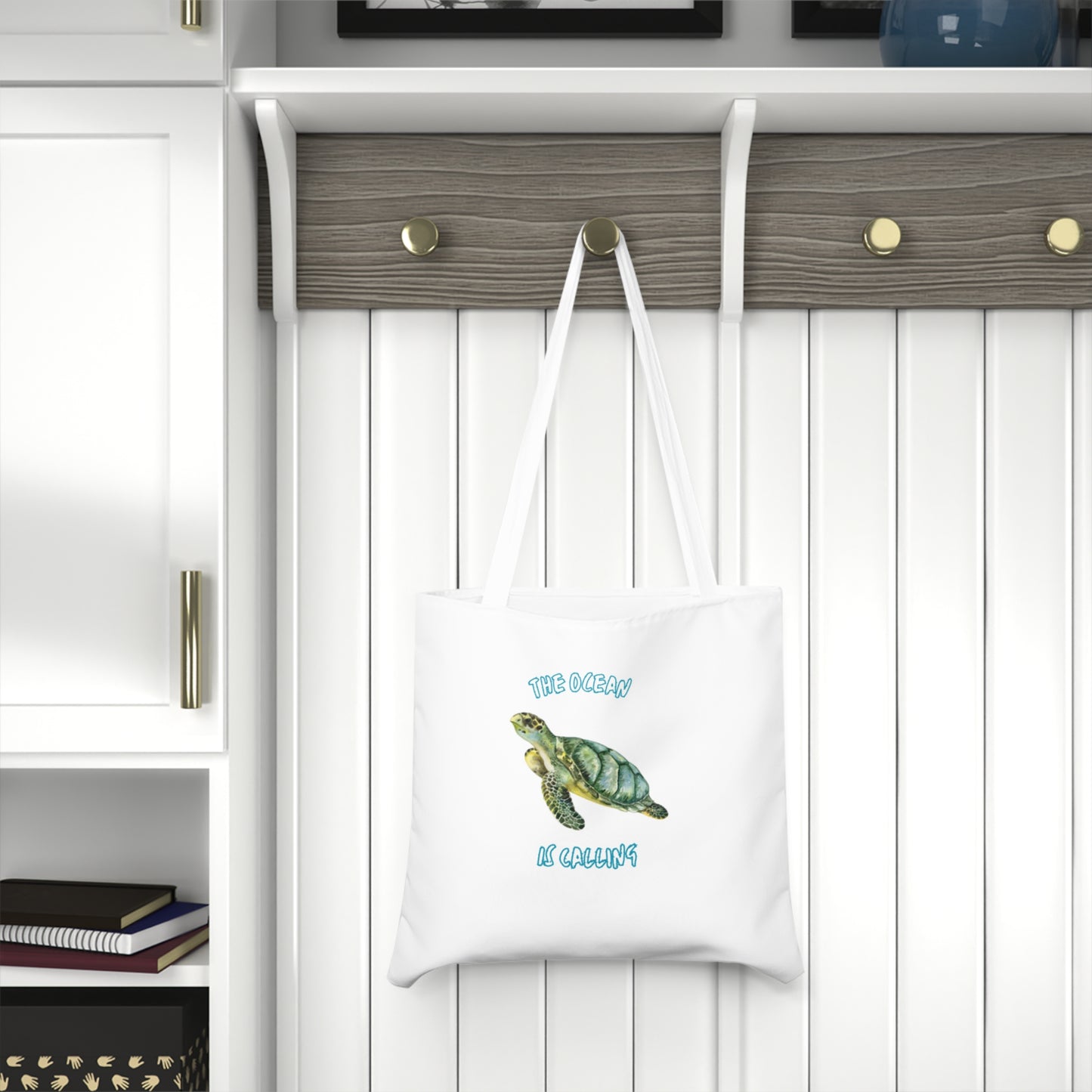 Ocean Calling Tote Bag, Eco-Friendly Shopping Bag, Beach Tote, Gift for Ocean Lovers, Casual Everyday Bag
