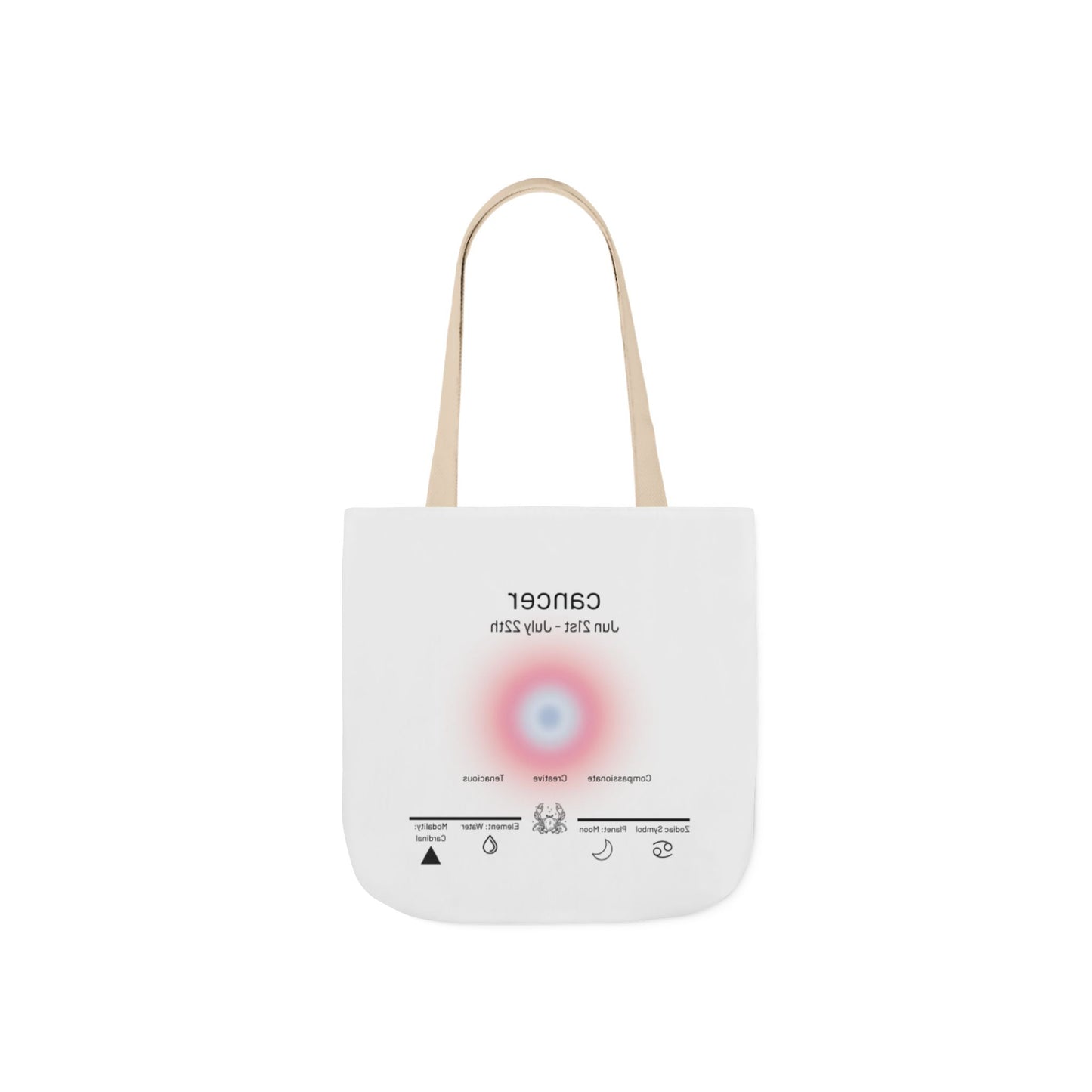 Cancer Zodiac Canvas Tote Bag, Stylish Astrology Gift, Eco-Friendly Shopping Bag