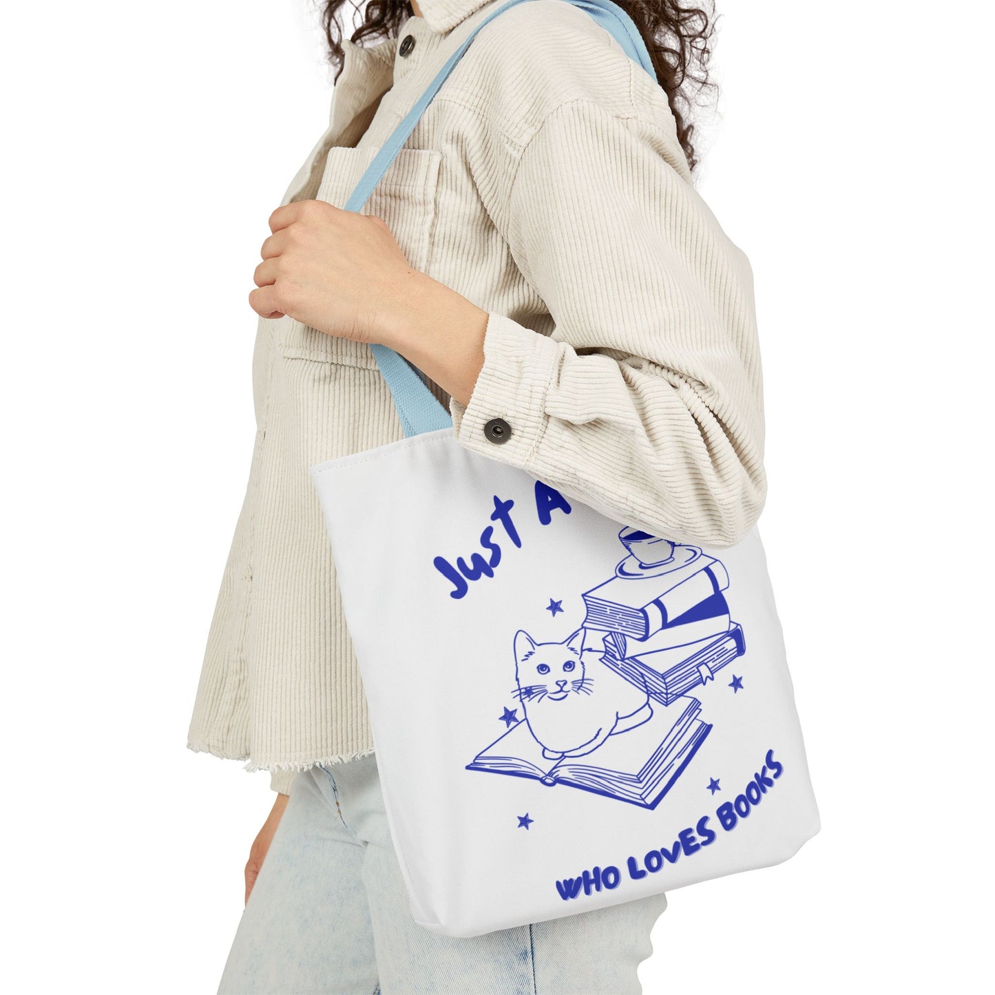 Books Lover Canvas Tote Bag, Just A Girl Who Loves Books