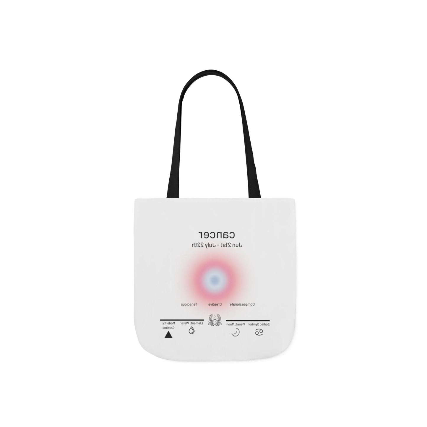 Cancer Zodiac Canvas Tote Bag, Stylish Astrology Gift, Eco-Friendly Shopping Bag