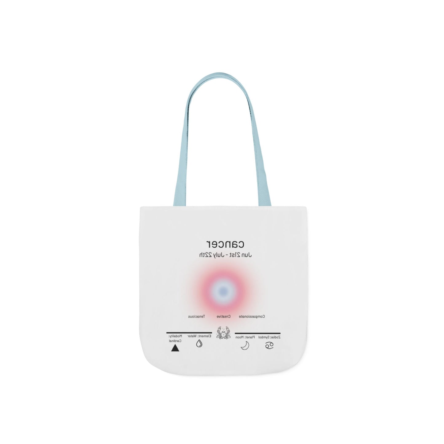 Cancer Zodiac Canvas Tote Bag, Stylish Astrology Gift, Eco-Friendly Shopping Bag