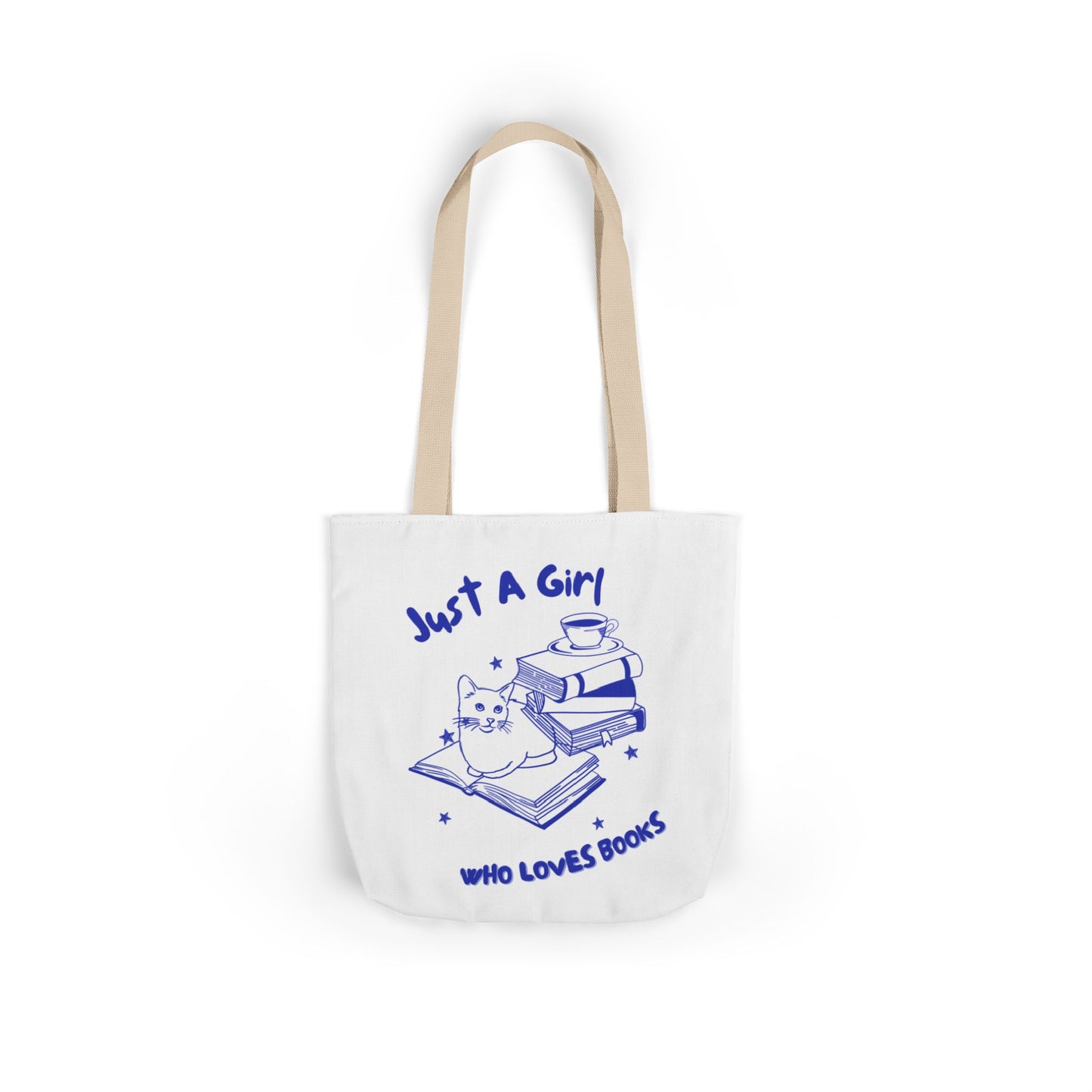 Books Lover Canvas Tote Bag, Just A Girl Who Loves Books