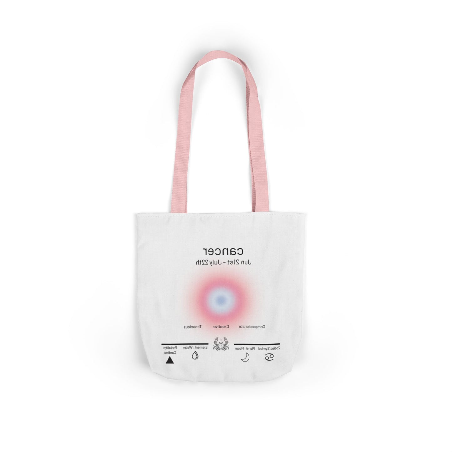 Cancer Zodiac Canvas Tote Bag, Stylish Astrology Gift, Eco-Friendly Shopping Bag