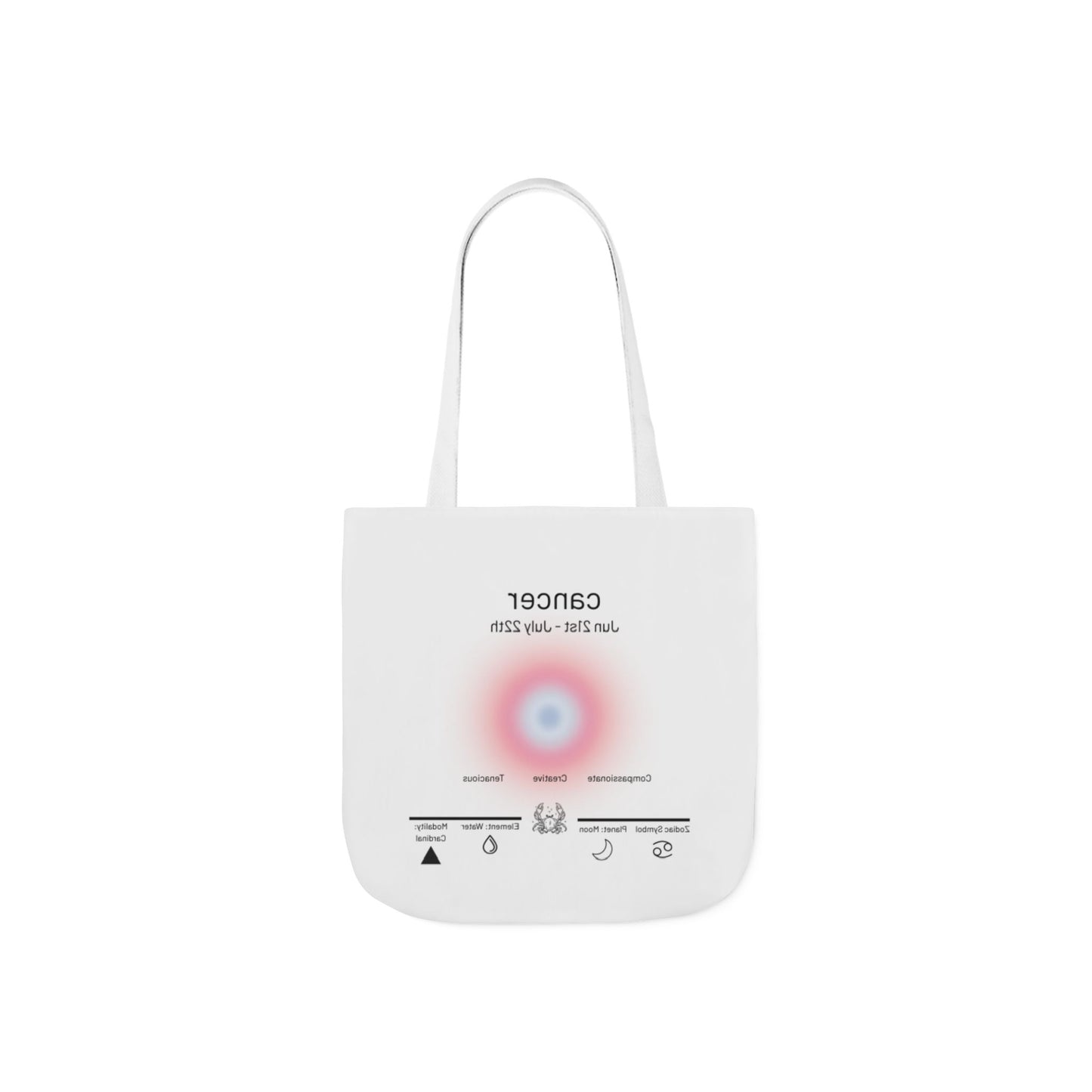 Cancer Zodiac Canvas Tote Bag, Stylish Astrology Gift, Eco-Friendly Shopping Bag
