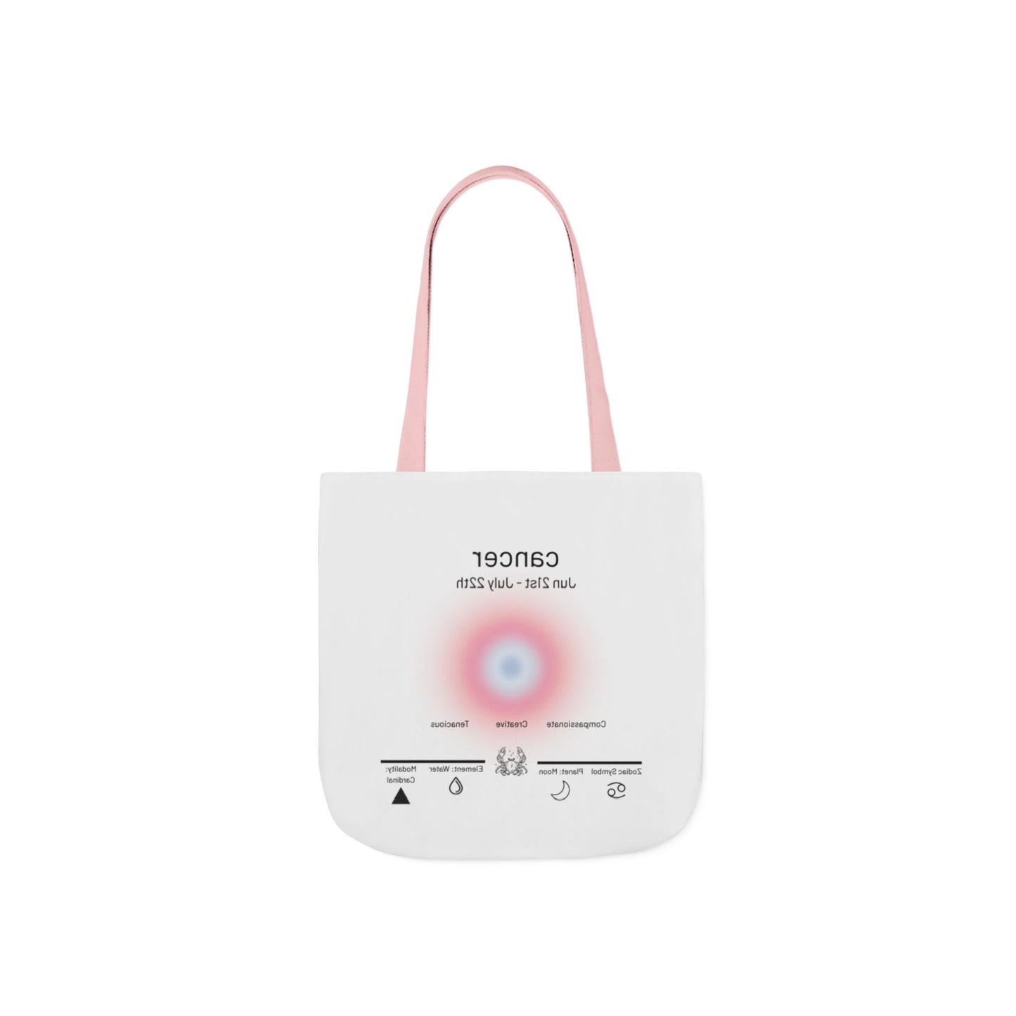 Cancer Zodiac Canvas Tote Bag, Stylish Astrology Gift, Eco-Friendly Shopping Bag
