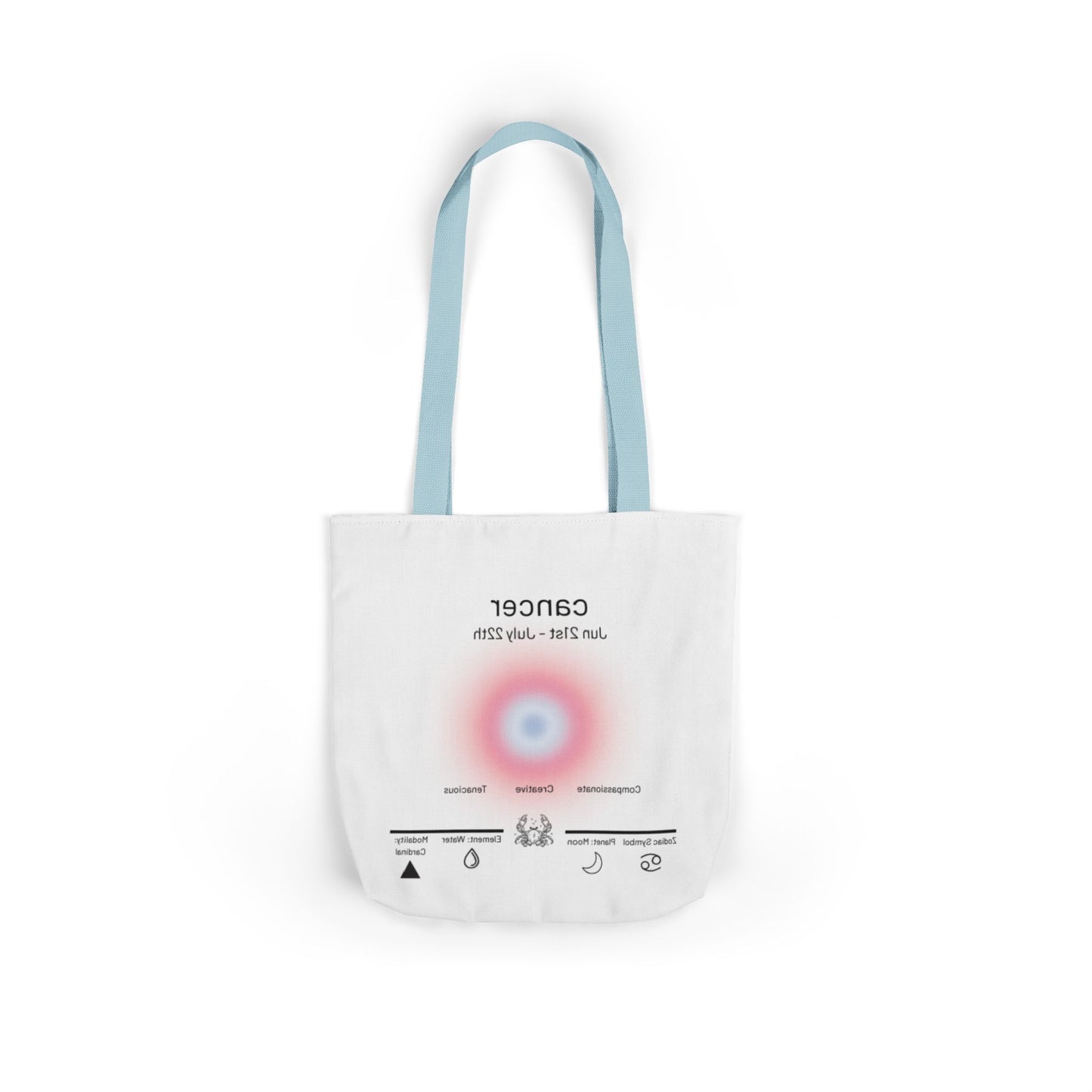 Cancer Zodiac Canvas Tote Bag, Stylish Astrology Gift, Eco-Friendly Shopping Bag
